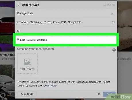 Image titled Advertise a Garage Sale on Facebook on PC or Mac Step 7