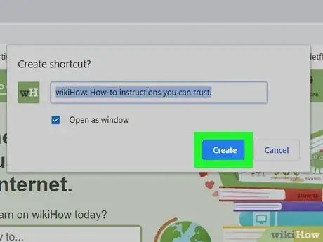 Image titled Put a Shortcut to a Website on Your Desktop Step 12