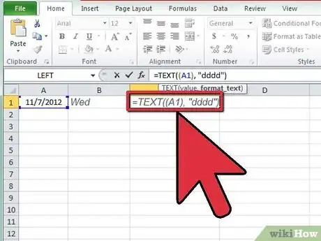 Image titled Calculate the Day of the Week in Excel Step 3