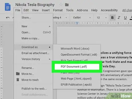 Image titled Convert a Microsoft Word Document to PDF Format Step 14