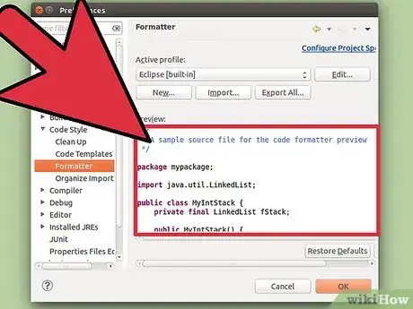 Image titled Change the Default Format Settings in Eclipse Step 14