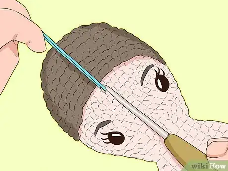 Image titled Make Amigurumi Hair Step 19