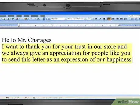 Image titled Write a Thank You Letter to a Customer Step 2