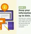 Make a Personal Data Sheet