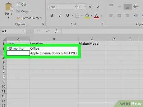 Image titled Make a Spreadsheet in Excel Step 4