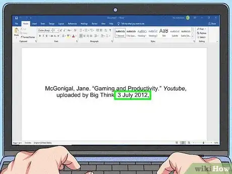 Image titled Cite a YouTube Video in MLA Step 8