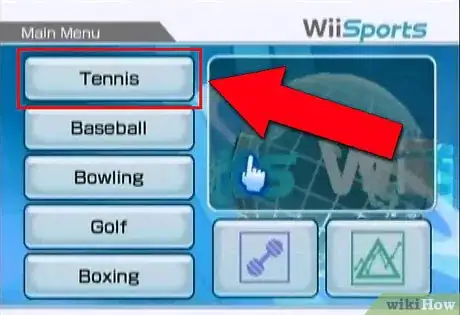 Image titled Turn the Tennis Courts Blue in Wii Sports Step 3