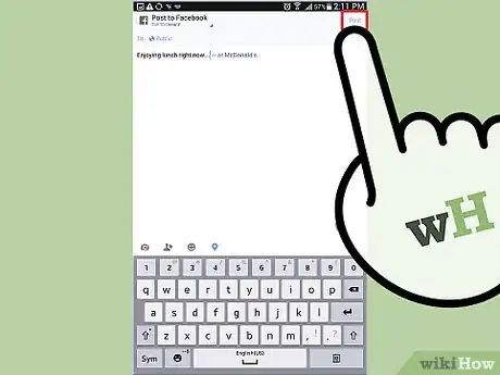 Image titled Add Location to a Facebook Post Step 11