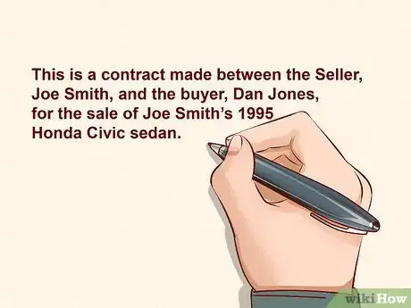 Image titled Write a Contract for Selling a Car Step 1