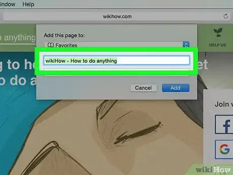 Image titled Add a Bookmark in Safari Step 12