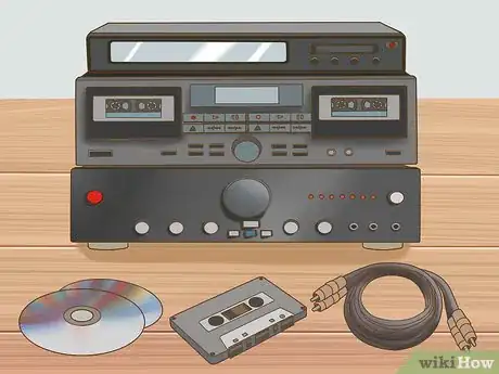 Image titled Record a CD to an Audio Cassette Using Amplifier Step 1