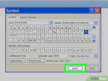 Image titled Add Exponents to Microsoft Word Step 4