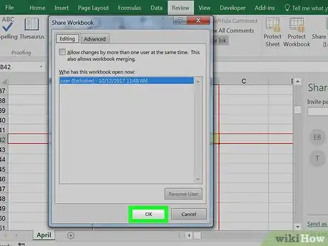 Image titled Unshare an Excel Workbook Step 12