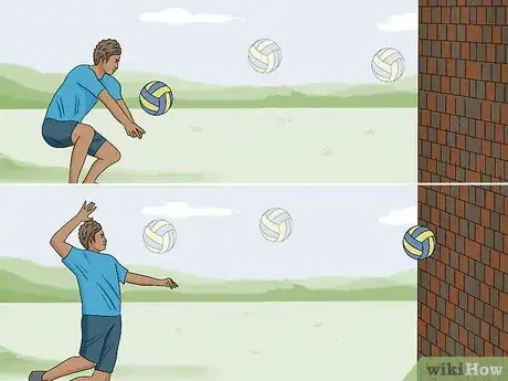 Image titled Practice Volleyball Without a Court or Other People Step 9