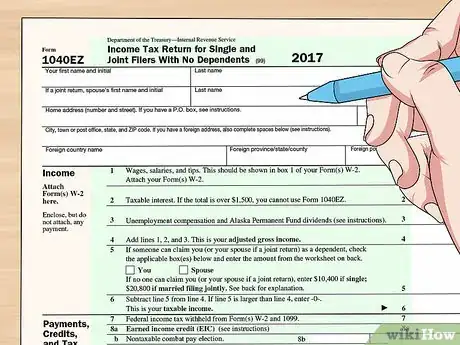 Image titled File a Zero Income Tax Return Step 2