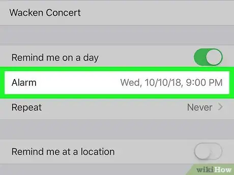 Image titled Set a Reminder on an iPhone Step 7