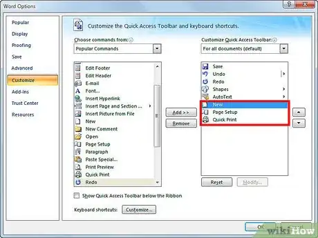 Image titled Customize the Quick Access Toolbar in Microsoft Word (Windows 7) Step 3Bullet1