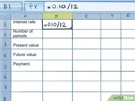 Image titled Calculate Credit Card Payments in Excel Step 3