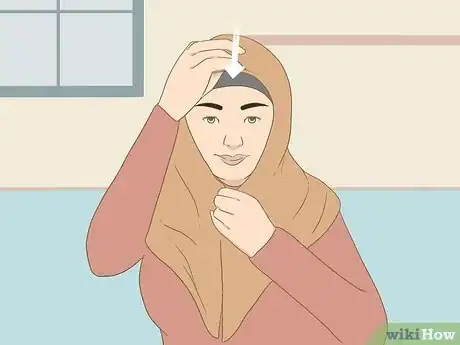 Image titled Wear a Hijab Without Pins Step 4.jpeg