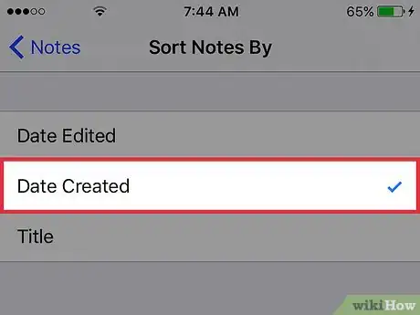 Image titled Sort Notes by Date Created on an iPhone Step 4