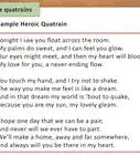 Write a Quatrain Poem