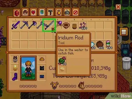 Image titled Attach Bait to Rod Stardew Step 8