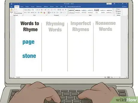 Image titled Create a List of Rhyming Words for a Poem or Song Step 11