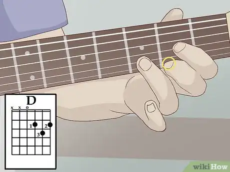 Image titled Play the D Chord for Guitar Step 4