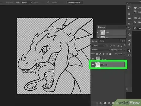 Image titled Color Line Art in Photoshop Step 9