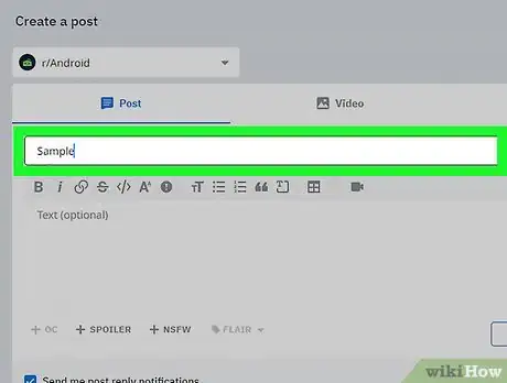 Image titled Upload Videos to Reddit Step 8