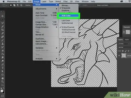 Image titled Color Line Art in Photoshop Step 8