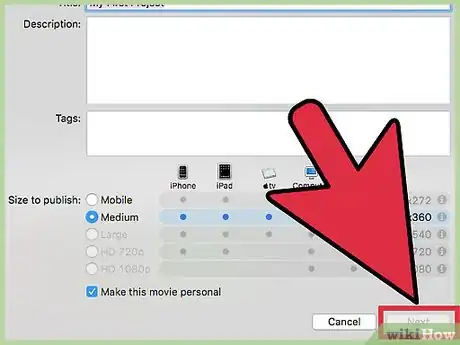 Image titled Export an iMovie Video in HD Step 12