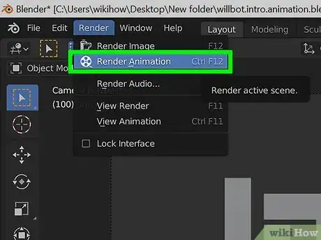 Image titled Save an Animation in Blender Step 11