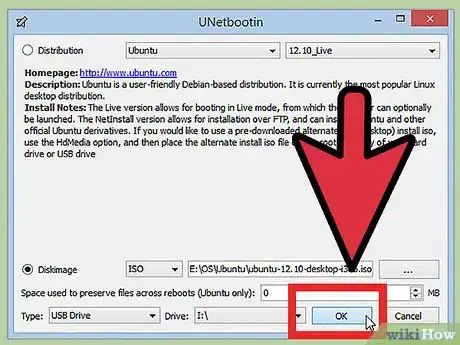 Image titled Make a Bootable Ubuntu with USB Drive Using UNetbootin Step 6