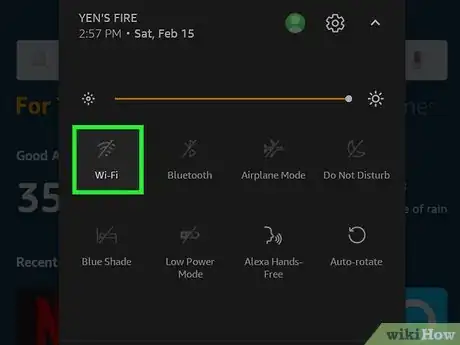 Image titled Connect the Kindle Fire to the Internet Step 1