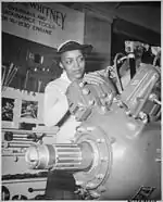 Image 18Aircraft engine at Naval Training School in the Bronx (from History of New York City (1898–1945))