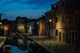 View on a canal at dawn