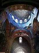 Armenian Architecture: Interior of Etchmiadzin Cathedral, the first cathedral in the world, founded 303 year AD.