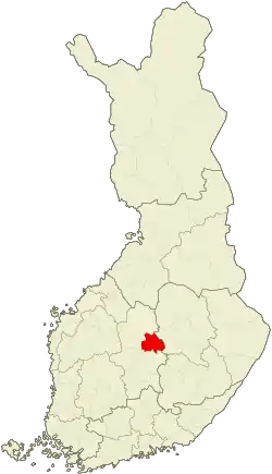 Location of Äänekoski sub-region