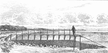 19th-century fishing weir used to trap eels on the Danish coast