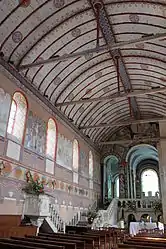 The interior of the church of Our Lady, in Rivière