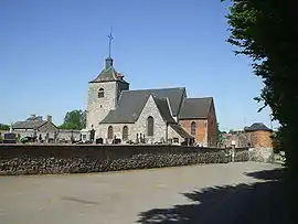 The church in Saint-Aubin