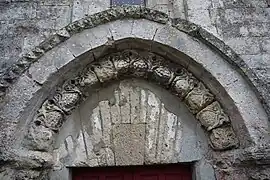 The arch of the portal of the church