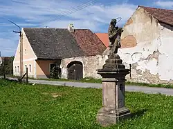 Statue of Saint John of Nepomuk and former fort