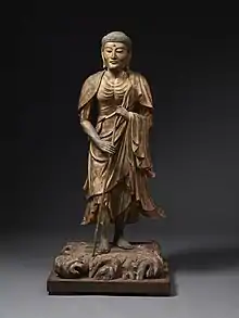 Śākyamuni coming out of the mountains. 15th-16th century. Nara National Museum