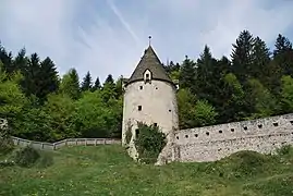 Defense walls with tower