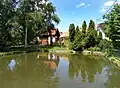 Common pond in Žlebské Chvalovice