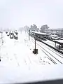 OSE Depot and station during heavy snow, February 2021.