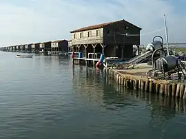 View of the port in Chalastra