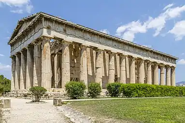 Image 25The Temple of Hephaestus on the Agoraios Kolonos Hill (Athens, Greece), circa 449 BC, unknown architect (from Culture of Greece)